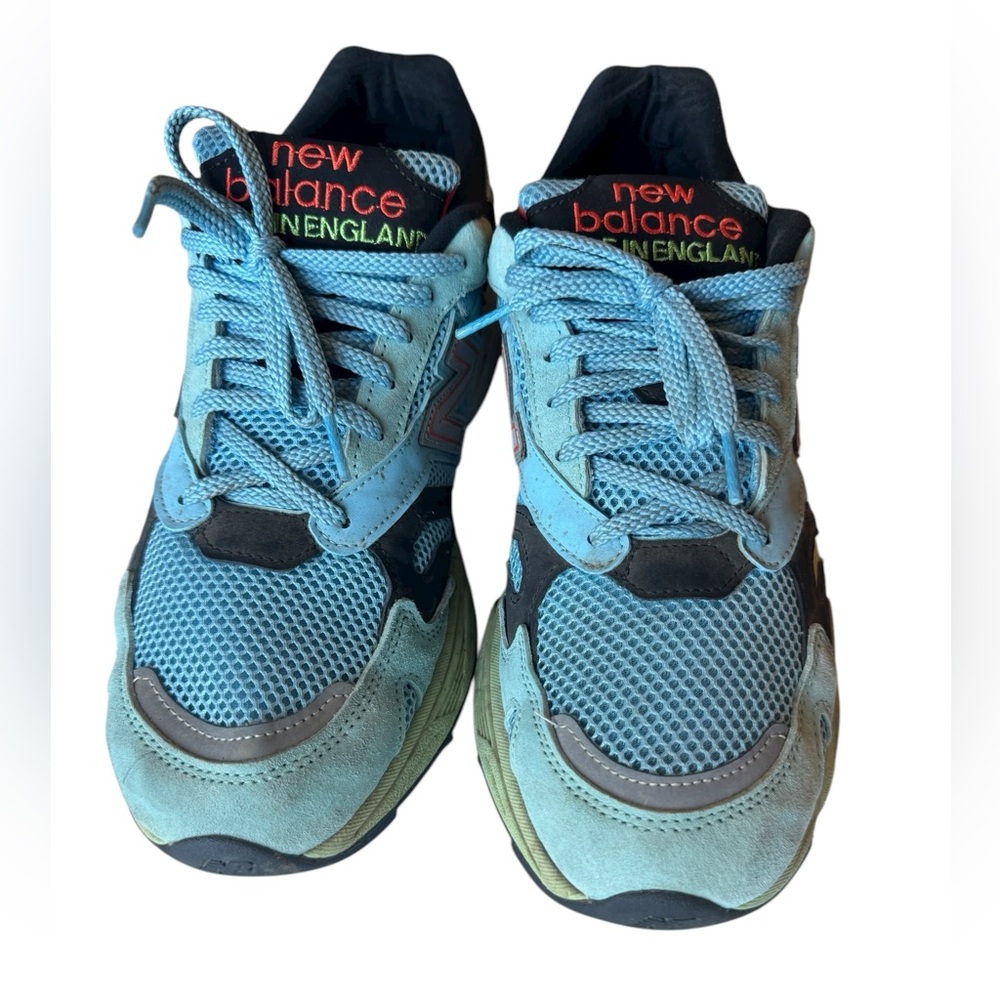 New Balance 920 Light Blue and Red Running Shoes Men’s 10.5 NICE RARE UK - Picture 3 of 9